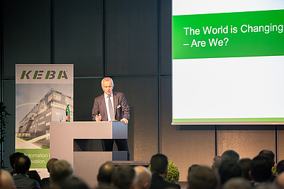 Franz Höller, CTO der KEBA AG beim ersten Suppliers´ Day der KEBA. Fotocredits: KEBA AG